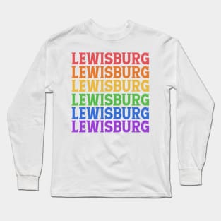 LEWISBURG RAINBOW TYPOGRAPHY Long Sleeve T-Shirt